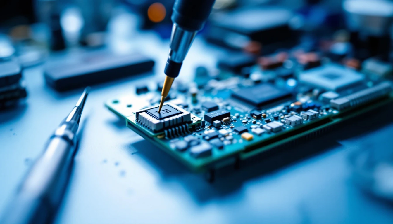 BMW DME engine control module on a programming bench during mobile ECU service in Fort Worth, Texas