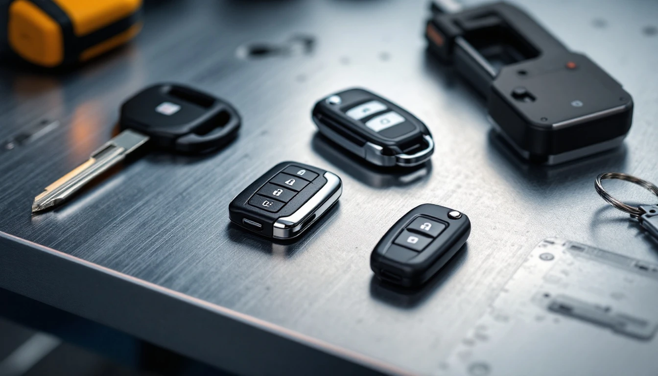 Mobile locksmith programming a car key fob at the curb in Fort Worth, Texas