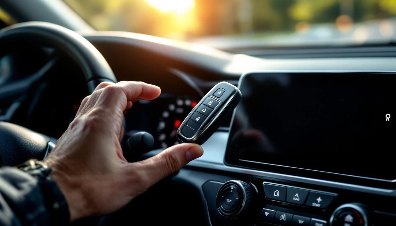 Mobile locksmith programming a proximity smart key fob for a push-to-start vehicle in Fort Worth